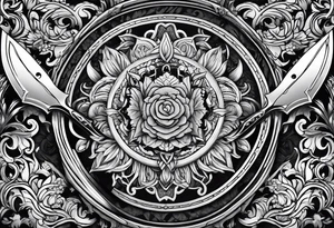 Knife, artistic, spiritual tattoo idea