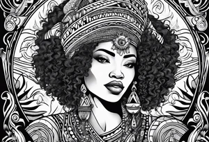 Mami wata african water tattoo idea