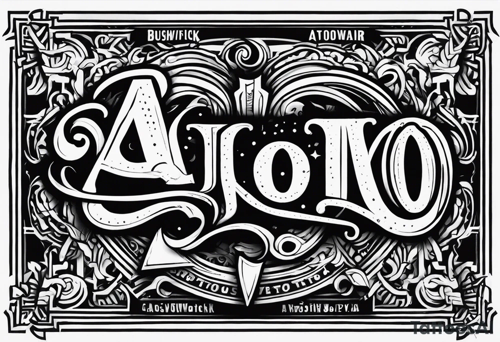 A banner that reads AO..BUSHWICK tattoo idea