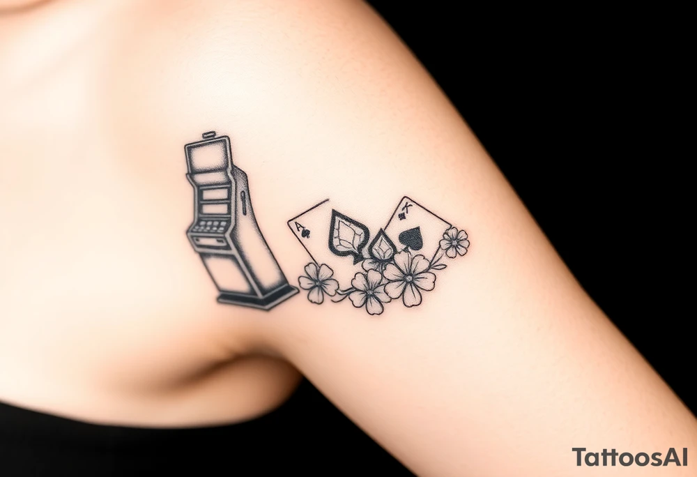 Slot machine and poker tattoo idea