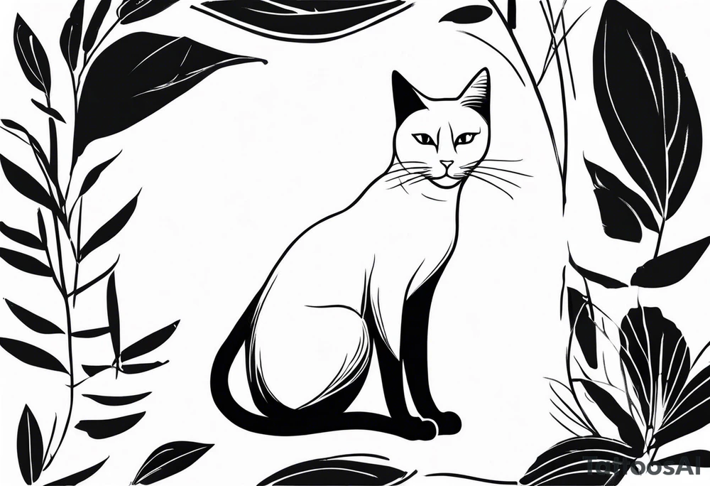 Cat grai tattoo idea