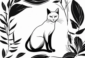 Cat grai tattoo idea