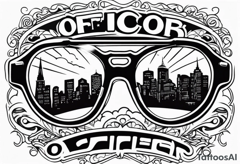 Officer Sunglasses tattoo idea