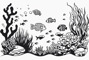 Coral reef tattoo idea