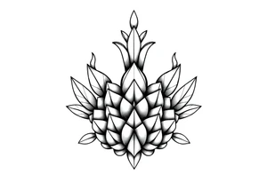 Crown pineapple vagina anus tattoo idea