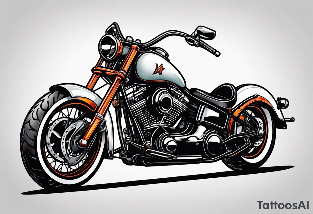 show hands grabbing the handlebar of a motorcycle tattoo idea