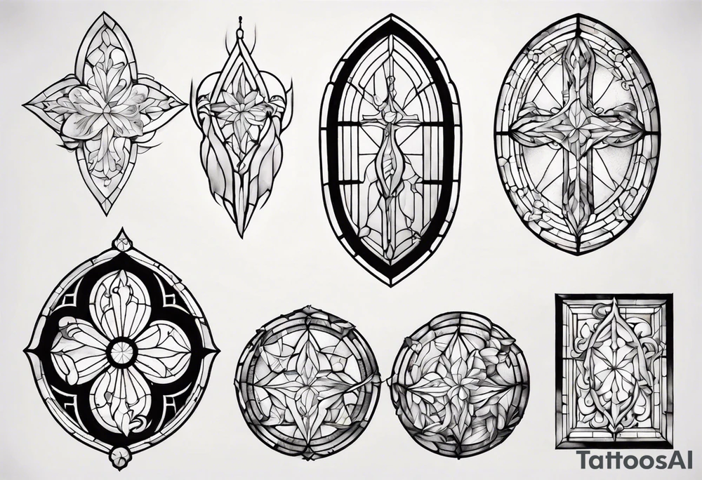 Stained glass window tattoo idea