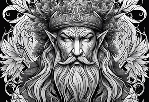 Leshy with Russian design tattoo idea