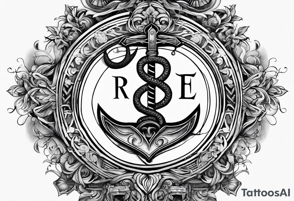 staff of caduceus square and compass tattoo idea