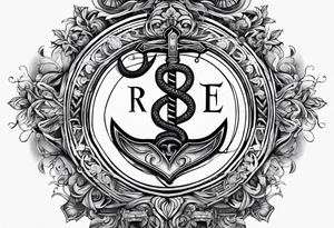 staff of caduceus square and compass tattoo idea