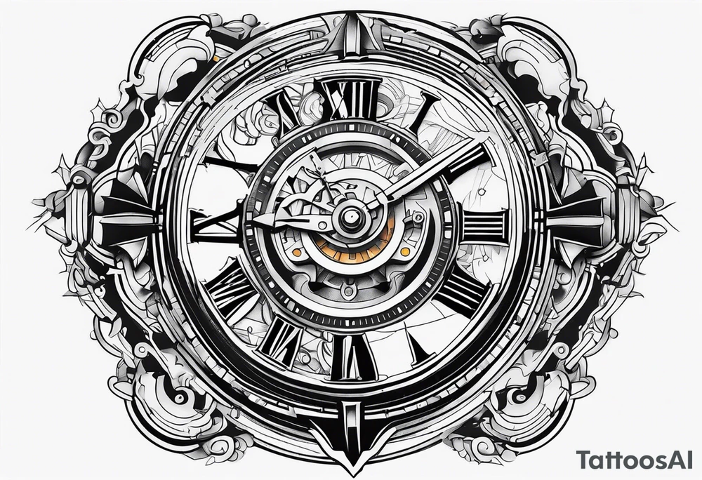 A mechanical watch branded Lincoln tattoo idea