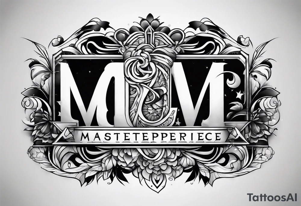 Letters E, M, B tattoo idea