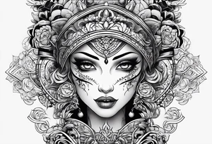 discipline and consistency surrounded by a face tattoo idea