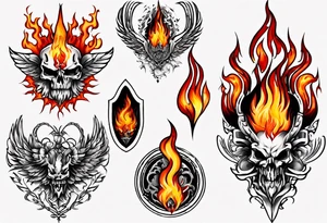 werder bremen flammen auflösen tattoo idea