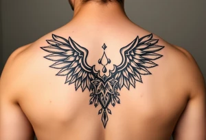 Female leg sleeve theme karma tattoo idea
