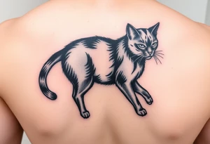 black cat tattoo idea