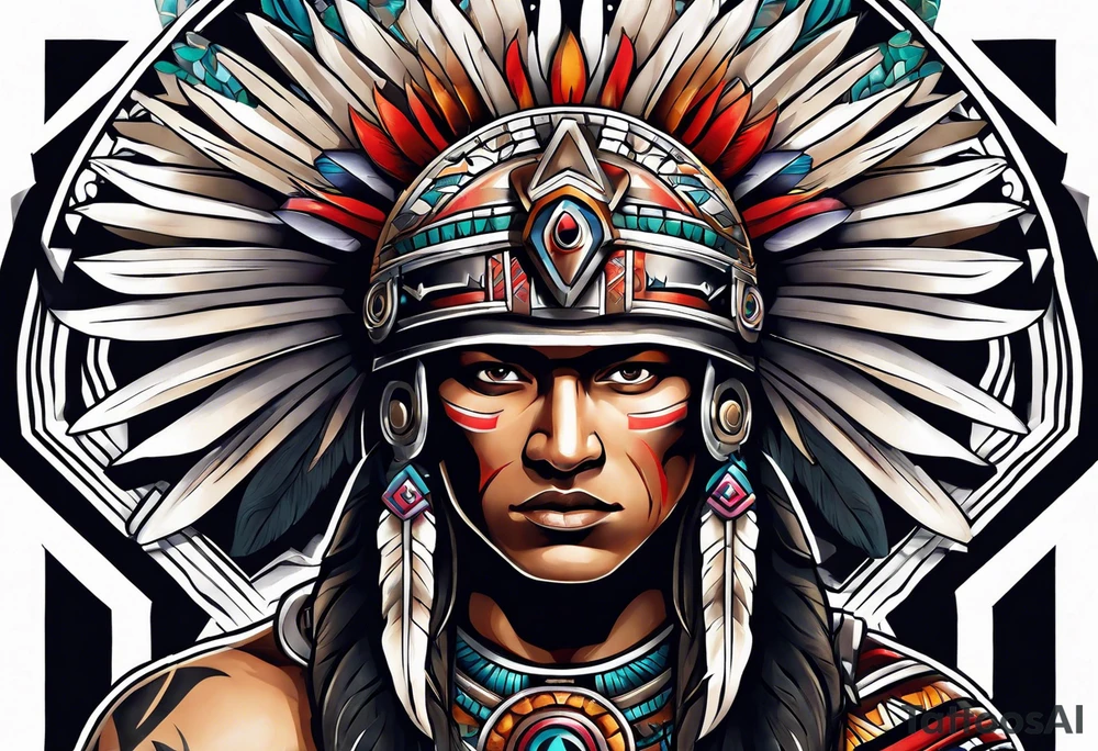 Aztec warrior tattoo idea