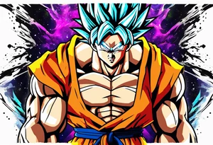 Goku fighting broly tattoo idea