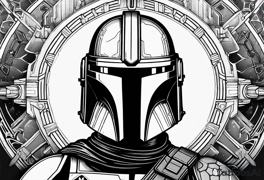 Love, Death & Robots, star wars, mandalorian tattoo idea