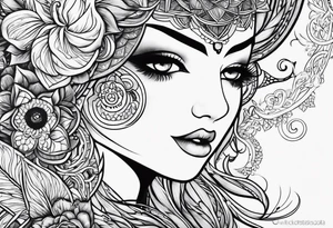 Sol e lua tattoo idea