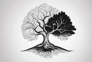 Tree with family tattoo idea