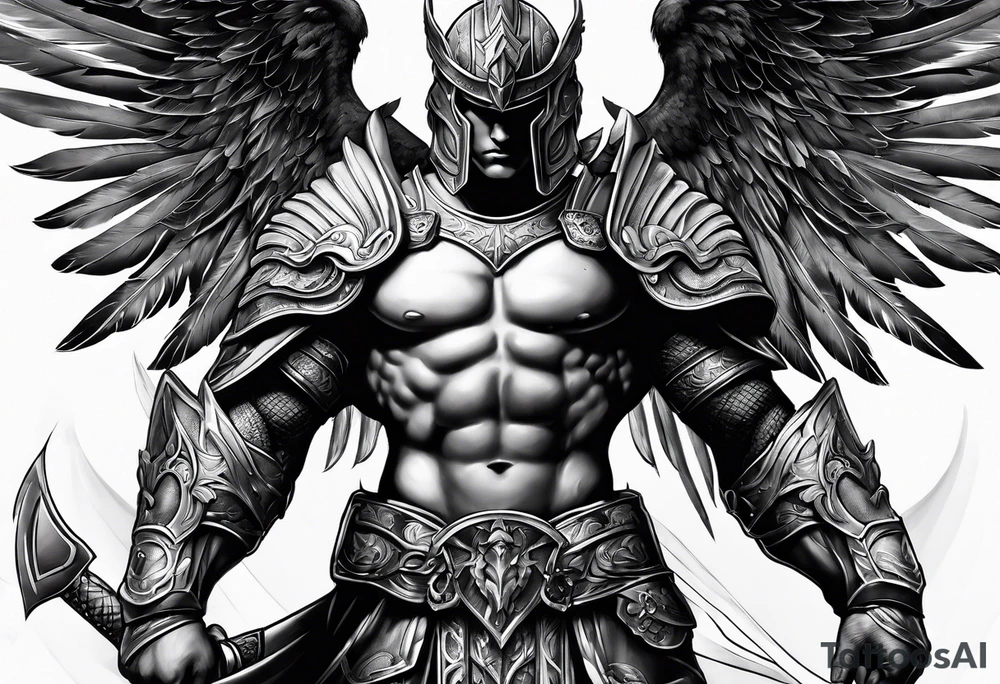 archangel warrior tattoo idea