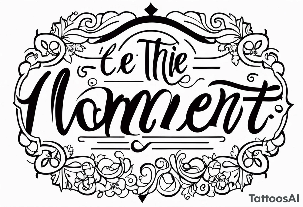 Cherish the Moment tattoo idea