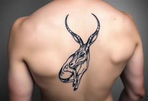 tribal, low detail jackelope tattoo idea