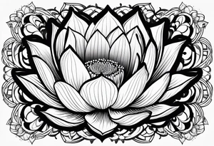 simple lotus flower tattoo idea