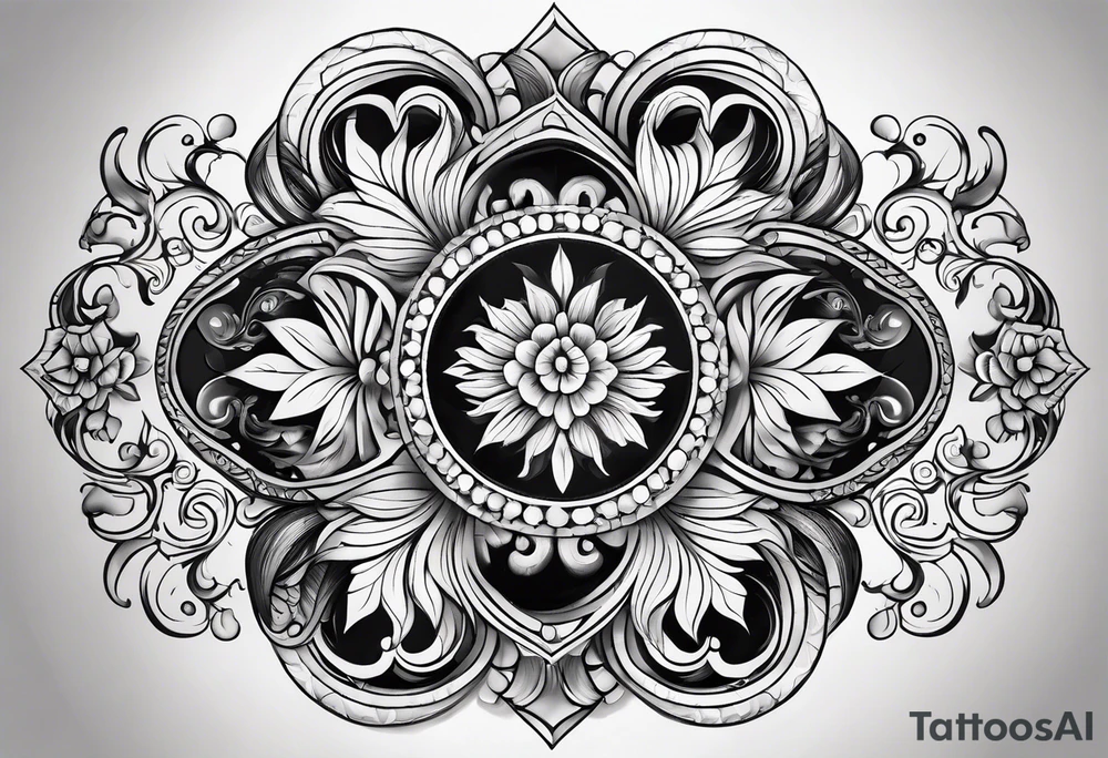 Swirls and whirls from fingers to elbow half sleeve tattoo idea