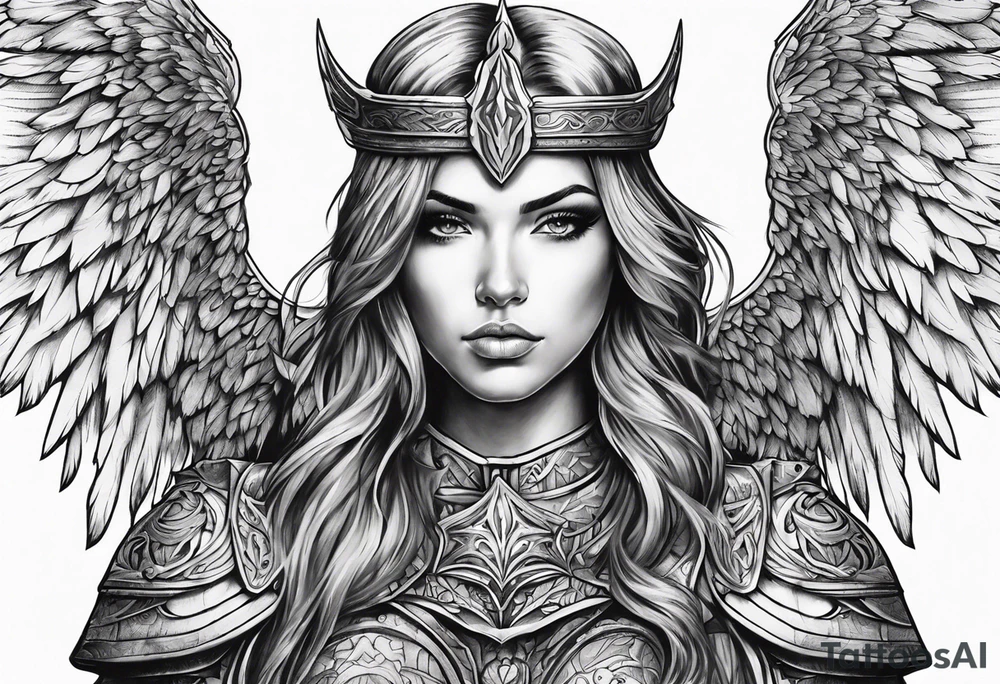 Angel warrior tattoo idea