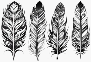 Indian feathers tattoo idea