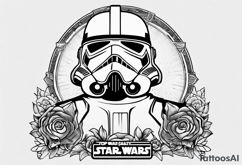 Star wars design including the words 'May the 4th' tattoo idea
