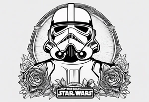 Star wars design including the words 'May the 4th' tattoo idea