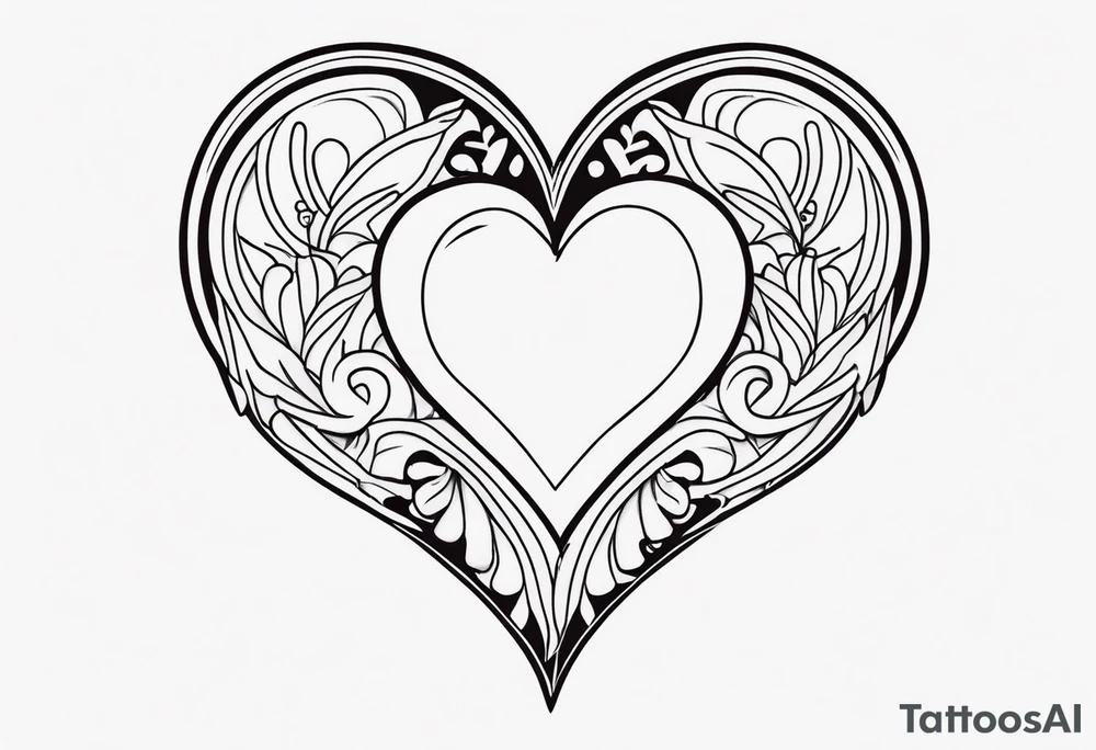 Prenom avec coeur tattoo idea