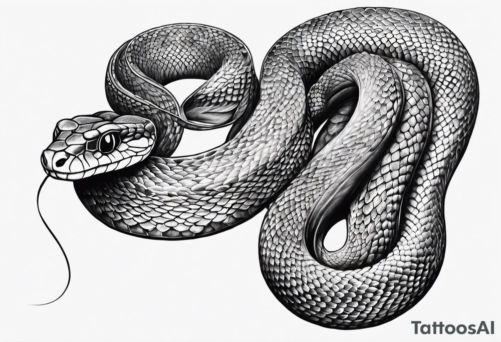 a tattoo of a writhing snake tattoo idea