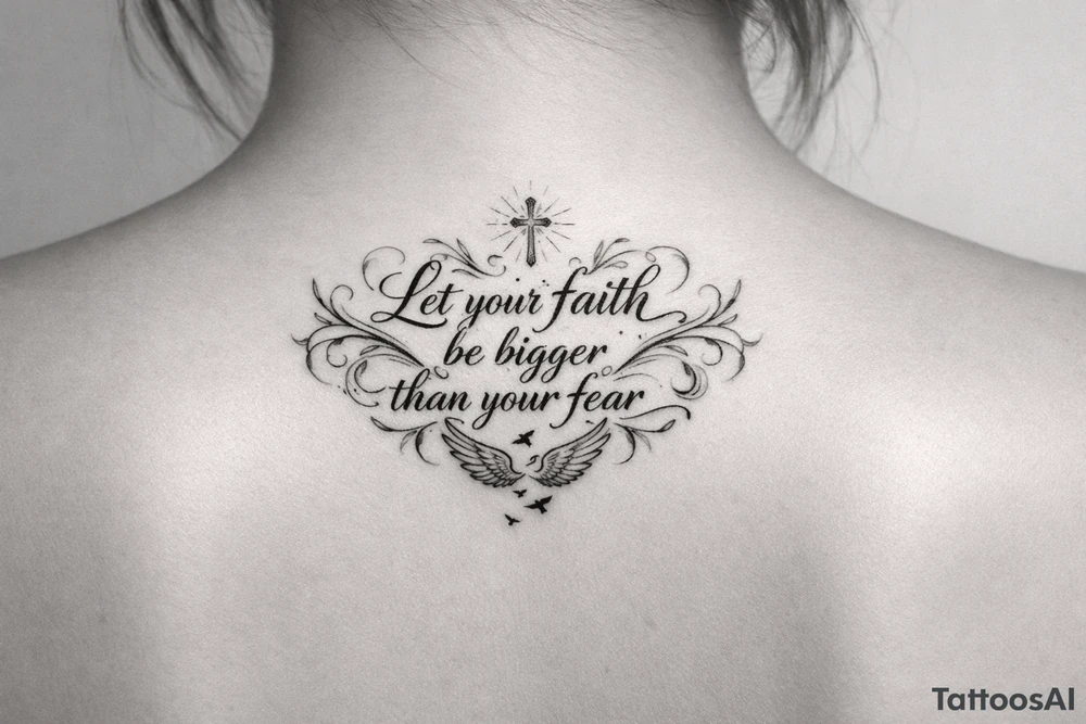 Let your faith be bigger than saying tattoo idea