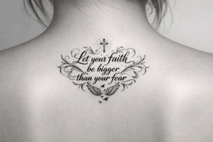 Let your faith be bigger than saying tattoo idea