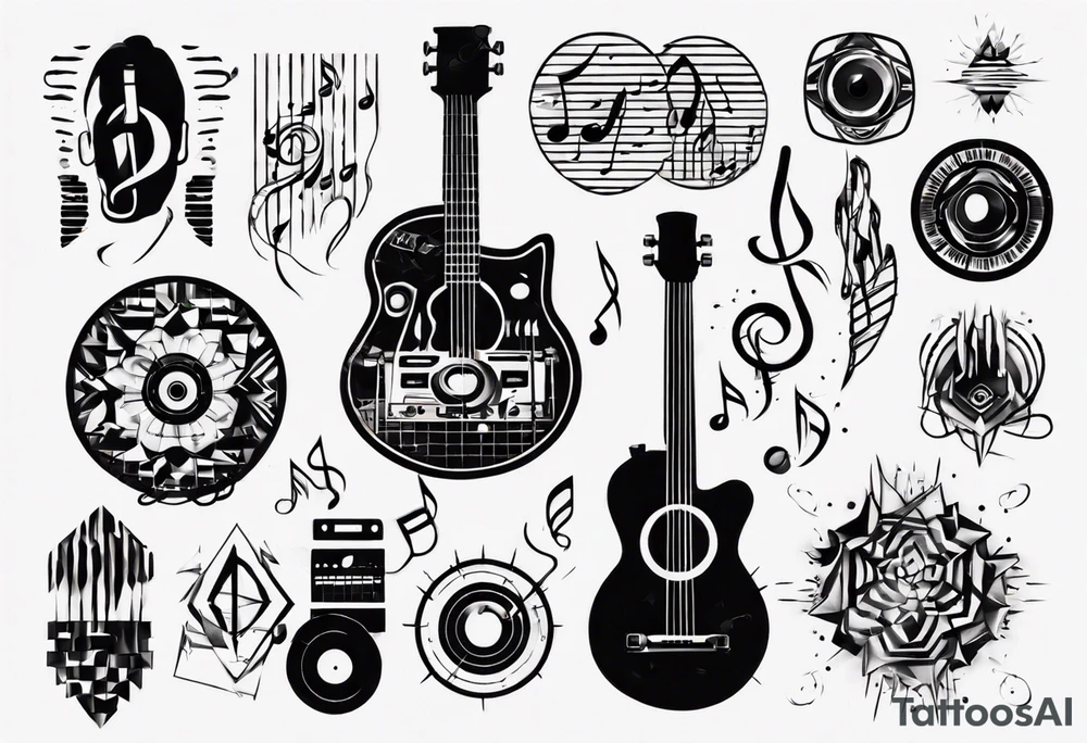 music sound tattoo idea