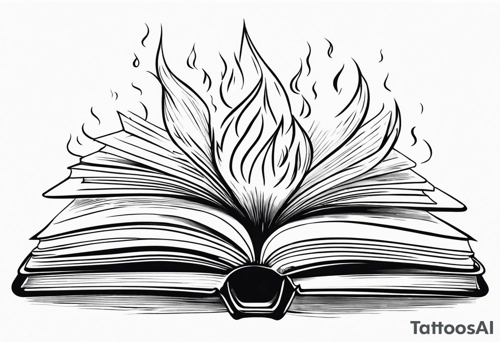book open with fire comming out of the pages tattoo idea book open with fire comming out of the pages tattoo idea