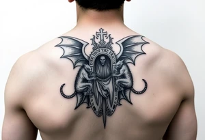 4 incorporeal creatures carrying the throne of god arm sleeve tattoo idea