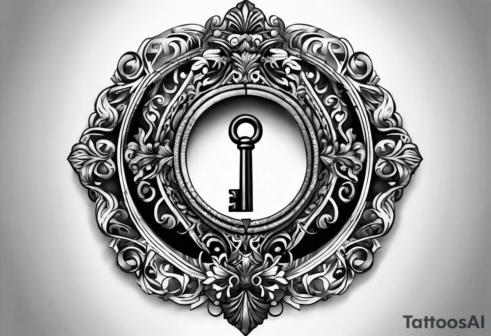 old key hole tattoo idea