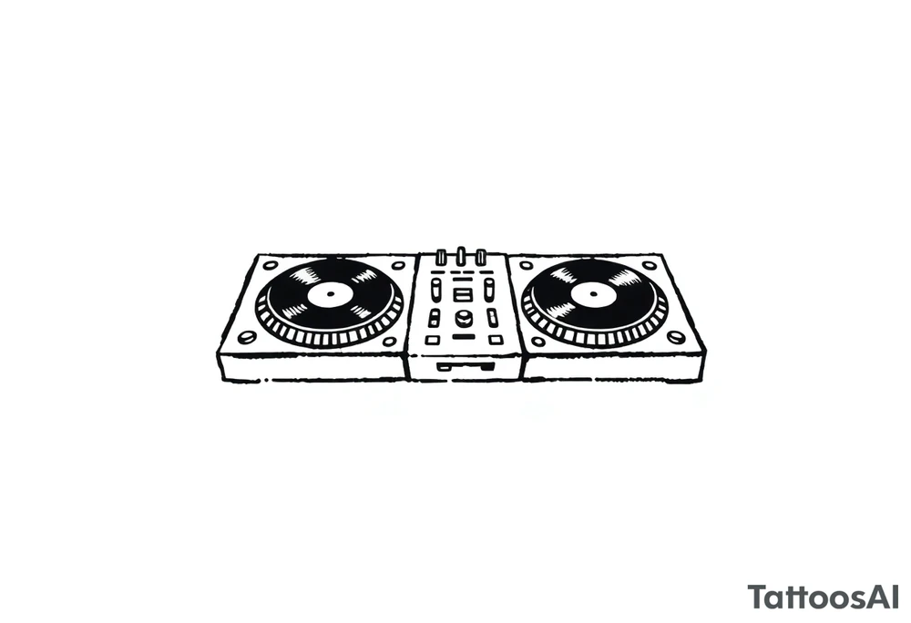 Dj decks, small tattoo idea