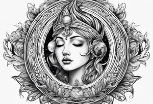 Virgo, planet mercury  earth element tattoo idea