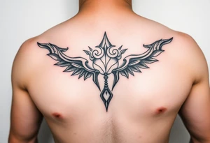 a men's belly tattoo that highlights a navel piercing tattoo idea