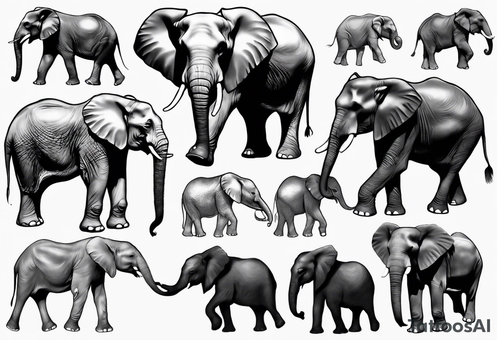 realistisc elephant tattoo idea