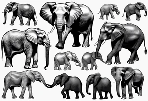 realistisc elephant tattoo idea