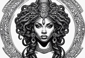 african medusa tattoo idea