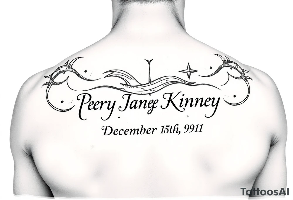 Percy James Kinney, Sagittarius, Born December 16th 1991 tattoo idea