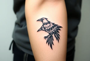 crow tribal tattoo idea